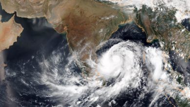 Powerful Cyclone Racing Towards India