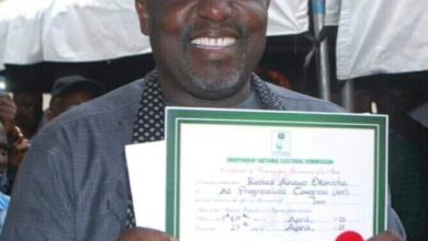 Okorocha Finally Gets Cretificate Of Return From INEC