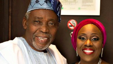 Check Out Cute Message Joke Silva Sent Olu Jacobs On His 77th Birthday