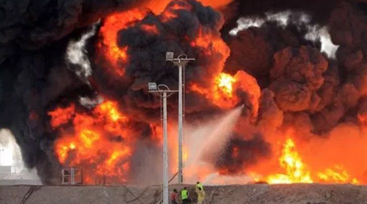 Raging Fire As Pipeline Explodes In Ijegun