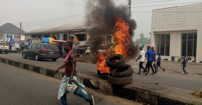 PDP Secretariat Set On Fire Yenagoa Protest Over Supreme Court Ruling