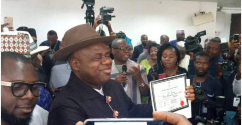 INEC Issues Certificate Of Return To Douye